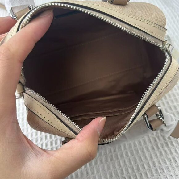 NEW Coach Mini Rowan Crossbody Bag In Blocked Signature Canvas - Picture 12 of 13